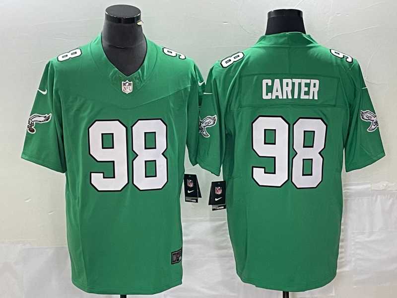 Men's Philadelphia Eagles #98 Jalen Carter Green 2023 F.U.S.E. Vapor Untouchable Stitched Football Jersey,We sell and wholesale Men's Philadelphia Eagles #98 Jalen Carter Green 2023 F.U.S.E. Vapor Untouchable Stitched Football Jersey on line form chian!
